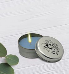 BK Gift Kişiye Özel İsimli Silver Metal Kutuda Kokulu Mum-4, Ev Hediyesi, Arkadaşa Hediye, Kokulu Mum