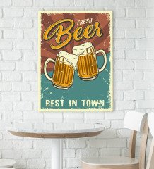 BK Gift Cafe & Bar & Restaurant Konseptli Kanvas Tablo 70x100cm-16