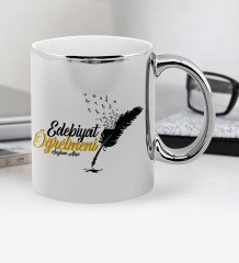 Kişiye Özel Edebiyat Öğretmeni Krom Kupa Bardak - 2