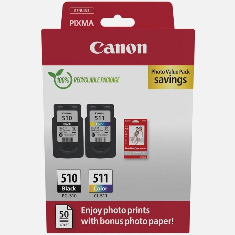Canon PG-510/CL-511 Multipack Kartuş + Fotoğraf Kağıt Hediyeli