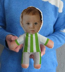 BK Kids Kişiye Özel Fotoğraflı Bebek Yastık ve Bebek Body Zıbın Hediye Seti - Model 1.1