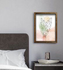 BK Gift Otel Odası Konseptli Doğal Masif Ahşap Çerçeveli Tablo 45x65cm-98