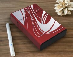 BK Gift Kişiye Özel İsimli Kırmızı Metal Sigara Tabakası-2, Arkadaşa Hediye, İsimli Sigaralık, Metal Sigara Kutusu