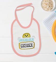 BK Kids Bırkalama Kızanı Tasarımlı Pembe Bebek Body Zıbın ve Mama Önlüğü Hediye Seti-1