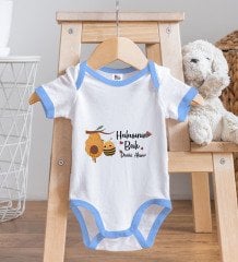 BK Kids Kişiye Özel Mavi Bebek Body Zıbın - Model 43