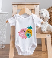 BK Kids Kişiye Özel Fotoğraflı Bebek Yastık ve Bebek Body Zıbın Hediye Seti - Model 49