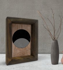 BK Gift Modern Art Tasarımlı Dekoratif Doğal Masif Ahşap Çerçeve 15x20cm-1