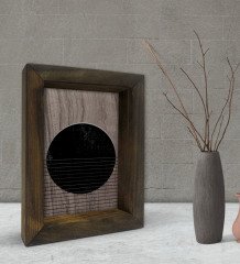 BK Gift Modern Art Tasarımlı Dekoratif Doğal Masif Ahşap Çerçeve 15x20cm-2