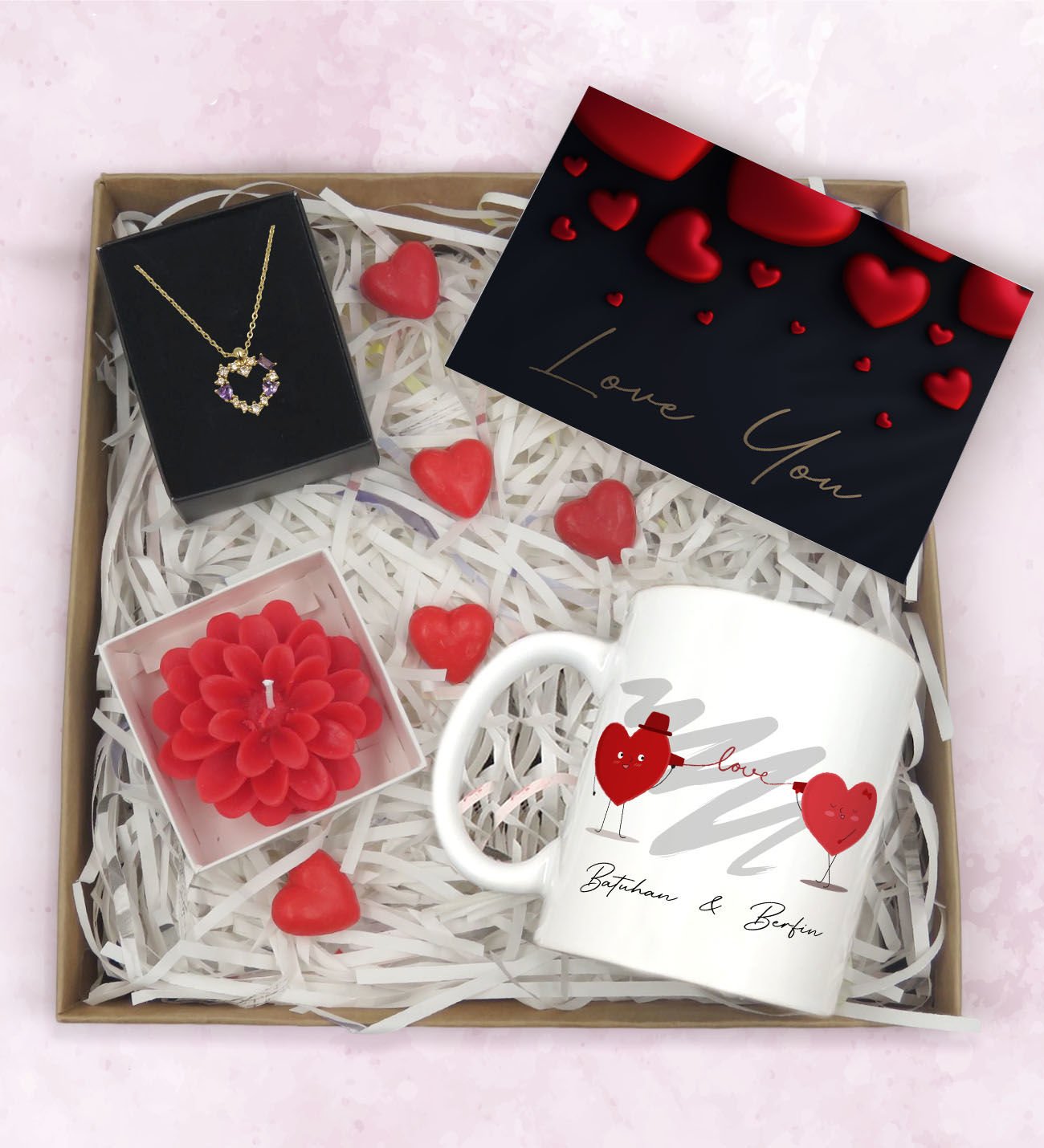 BK Gift Sevgiliye Özel Hediye Seti-6-6, Yıl Dönümü Hediyesi, İsimli Kupa, Sevgiliye Hediye, Sevgililer Günü Hediyesi