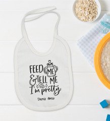 BK Kids Kişiye Özel Im Pretty Tasarımlı Bebek Mama Önlüğü - Model 1