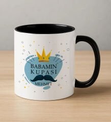 BK Gift Kişiye Özel Babalar Günü Tasarımlı Siyah Kupa Bardak-13, Babalar Günü Hediyesi, Babaya Hediye, Erkeklere Özel Hediye