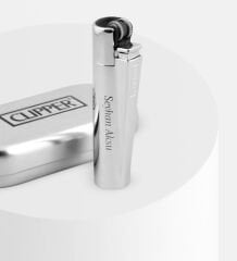 Kişiye Özel Hediye Kutusunda Silver Clipper Çakmak