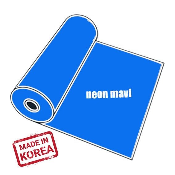 PVC Neon Mavi (Neon Blue)  Flex / 51 cm x 1 metre