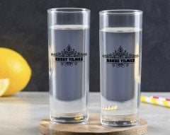 Kişiye Özel Renkli Baskılı İsimli İkili Vodka Bardağı-32