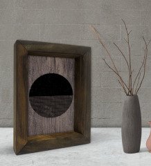 BK Gift Modern Art Tasarımlı Dekoratif Doğal Masif Ahşap Çerçeve 15x20cm-5