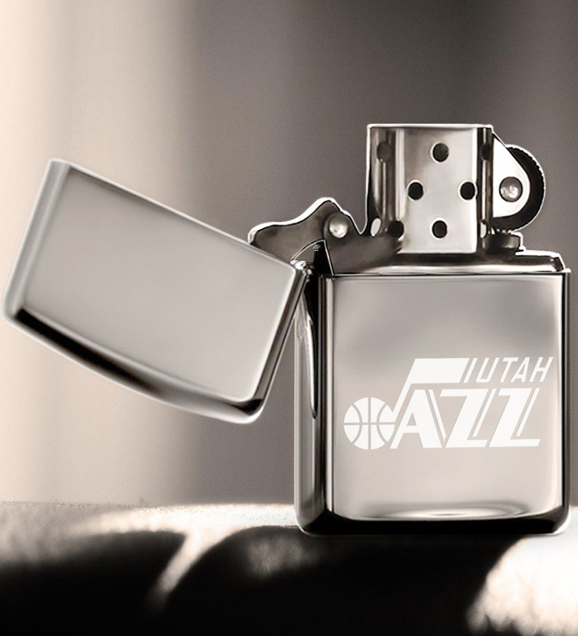 Utah Jazz Silver Benzinli Metal Çakmak