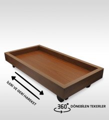 BK Gift Ahşap Hareketli Bilgisayar Kasa Taşıyıcı Stand