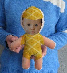 BK Kids Kişiye Özel Fotoğraflı Bebek Yastık ve Bebek Body Zıbın Hediye Seti - Model 50