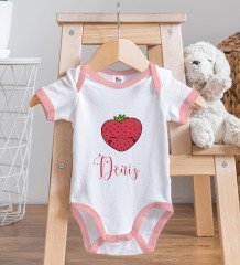 BK Kids Kişiye Özel İsimli Pembe Bebek Body Zıbın ve Mama Önlüğü Hediye Seti-32
