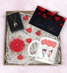 BK Gift Sevgiliye Özel Hediye Seti-7-5, Yıl Dönümü Hediyesi, İsimli Kupa, Sevgiliye Hediye, Sevgililer Günü Hediyesi