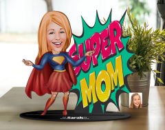 BK Gift Kişiye Özel Anneler Günü Karikatürlü 3D Ahşap Biblo, Anneler Günü Biblo, Ahşap Biblo, Anneye Hediye, Ev Dekoru-13