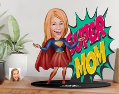 BK Gift Kişiye Özel Anneler Günü Karikatürlü 3D Ahşap Biblo, Anneler Günü Biblo, Ahşap Biblo, Anneye Hediye, Ev Dekoru-13