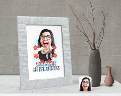 Kişiye Özel Dünyanın En İyi Annesi Karikatürlü Dekoratif Çerçeve-1