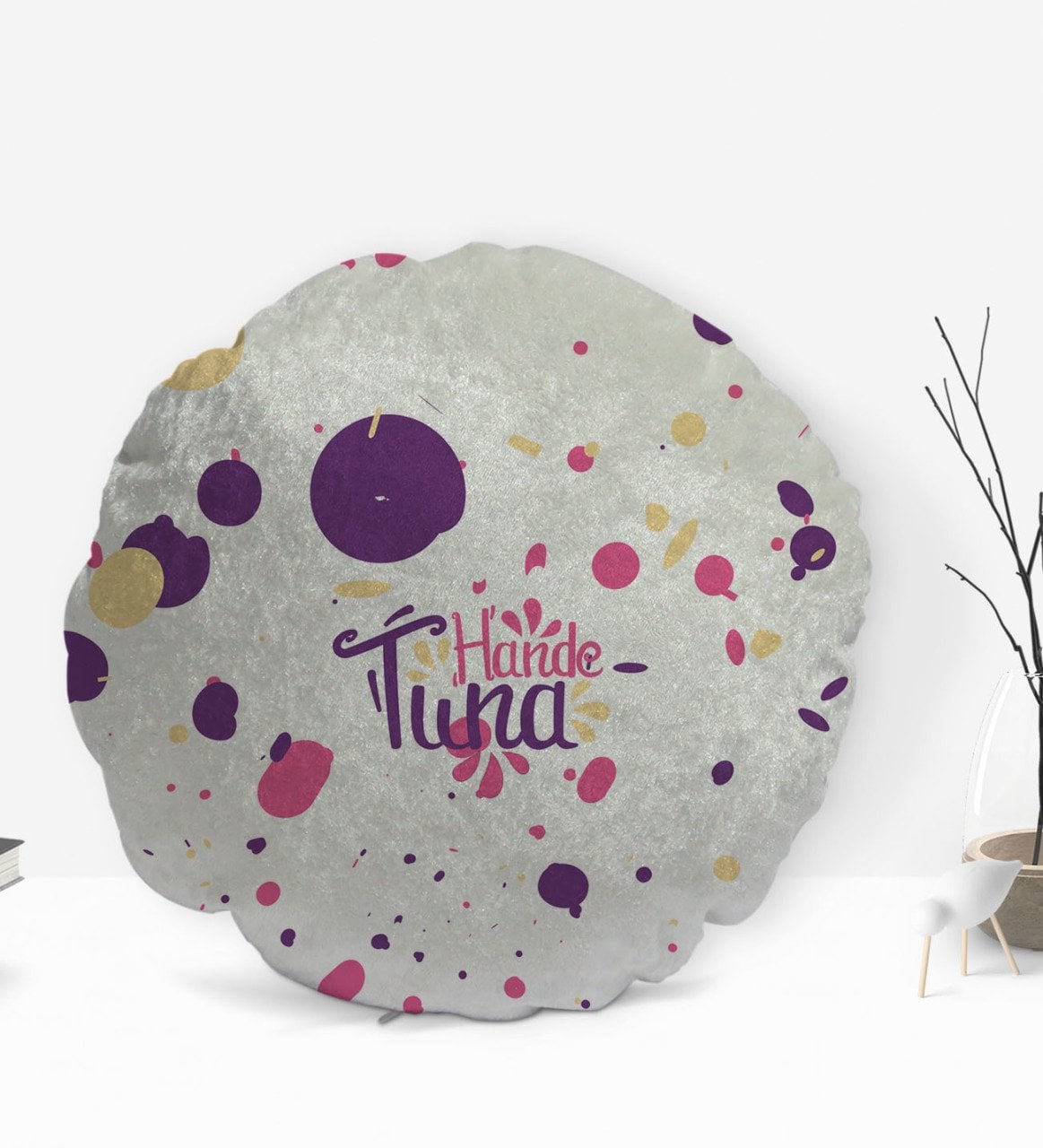 Kişiye Özel İsimli Tasarımlı Dekoratif Kırlent Yastık-68