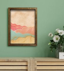 BK Gift Otel Odası Konseptli Doğal Masif Ahşap Çerçeveli Tablo 45x65cm-111