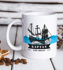 Kişiye Özel Kaptan Beyaz Kupa Bardak-8