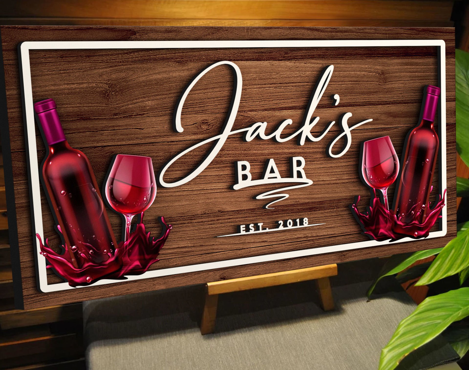 BK Gift Kişiye Özel Kabartma Tasarım Ahşap Bar Tabelası, Home Bar Tabela, Rustik Ev Dekorasyonu, Duvar Dekoru-15