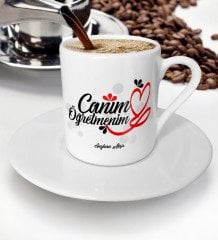 Kişiye Özel Canım Öğretmenim Türk Kahvesi Fincanı - 1