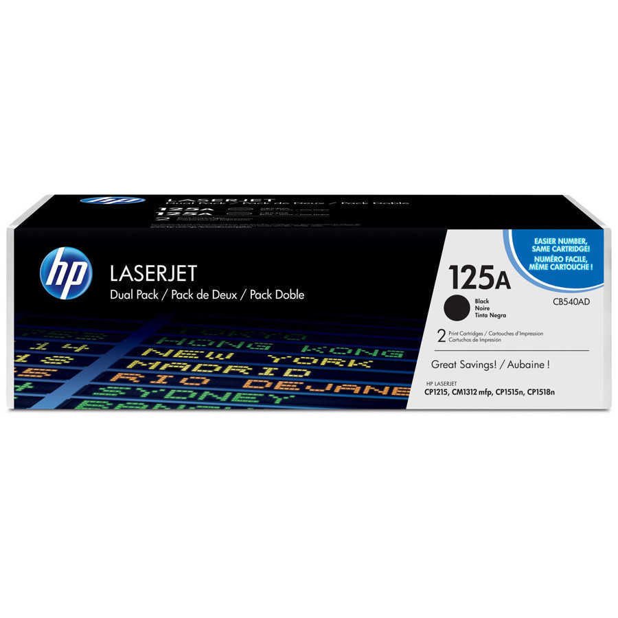 HP 125A-CB540AD Siyah Orijinal Toner İkili Paket