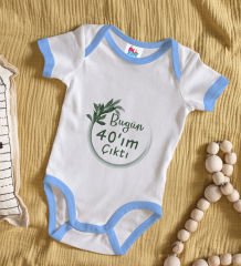 BK Kids 40'ım Çıktı Tasarımlı Mavi Bebek Body Zıbın-1