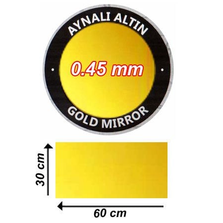 Sublimasyon Aynalı Altın Metal 30x60 cm - 0,45 mm