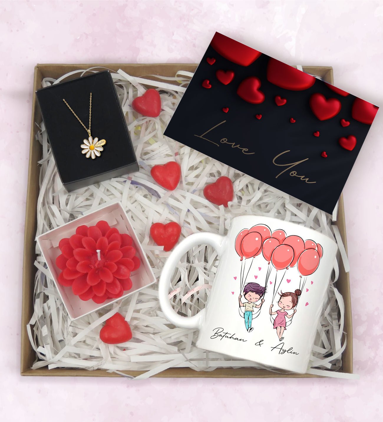 BK Gift Sevgiliye Özel Hediye Seti-8-5, Yıl Dönümü Hediyesi, İsimli Kupa, Sevgiliye Hediye, Sevgililer Günü Hediyesi