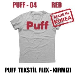 PUFF Kırmızı Flex Tekstil Folyosu  / 51 cm x 1 metre