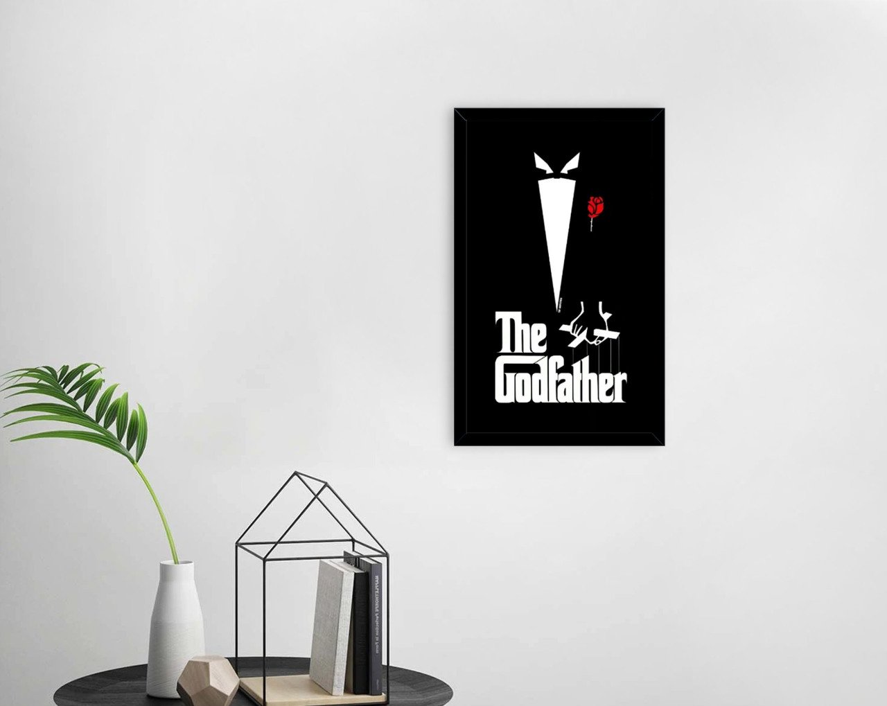 BK Home Godfather Baba Tasarımlı Dekoratif Ahşap Siyah Çerçeveli Tablo-25