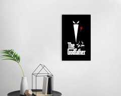 BK Home Godfather Baba Tasarımlı Dekoratif Ahşap Siyah Çerçeveli Tablo-25