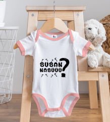 BK Kids Buban Nabüüü Tasarımlı Pembe Bebek Body Zıbın ve Mama Önlüğü Hediye Seti-1