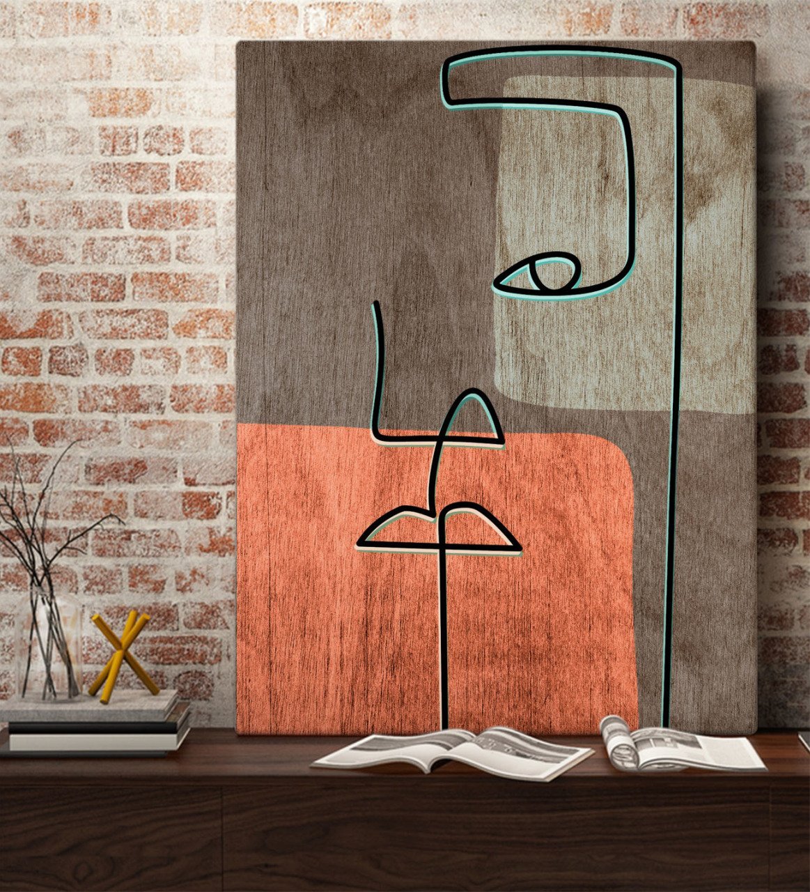 BK Home Picasso Style Tasarımlı Kanvas Tablo 70x100cm-7