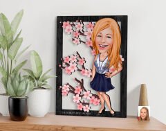 BK Gift Kişiye Özel Anneler Günü Karikatürlü 3D Ahşap Tablo, Anneye Hediye, Anneler Günü Hediyesi-6