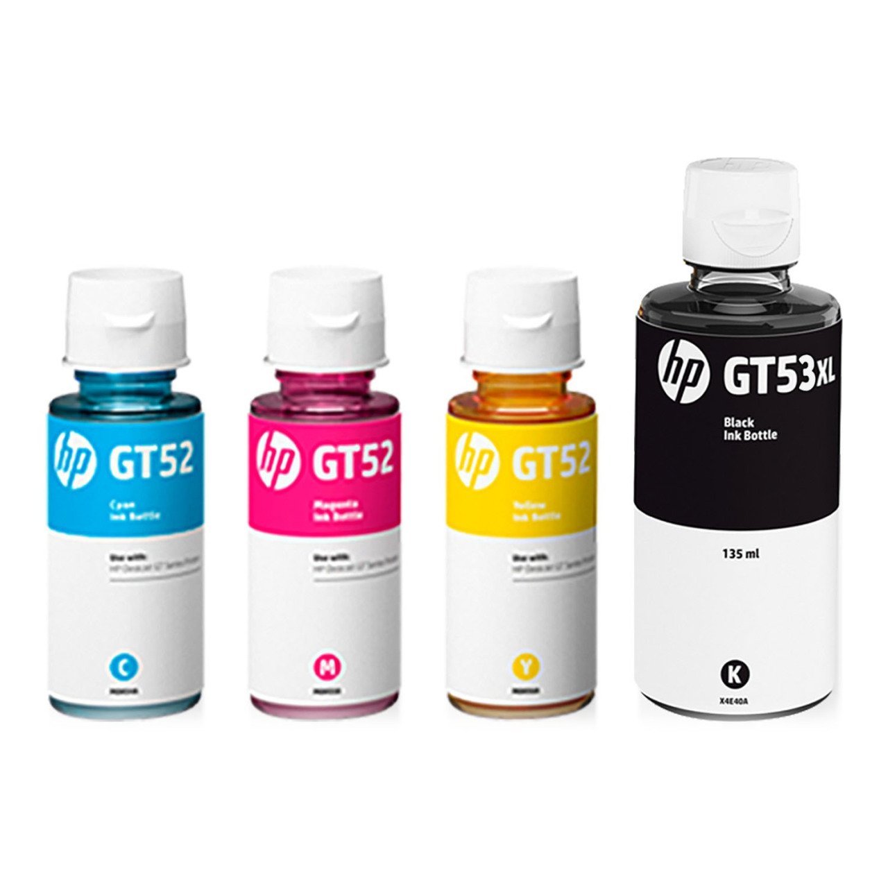 HP GT53XL -52  4 RENK ORJINAL MÜREKKEP KARTUŞU SETİ (4 ADET) HP Smart Tank 500-515-530-519