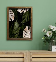 BK Gift Otel Odası Konseptli Doğal Masif Ahşap Çerçeveli Tablo 45x65cm-120