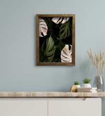 BK Gift Otel Odası Konseptli Doğal Masif Ahşap Çerçeveli Tablo 45x65cm-120