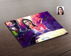 Kişiye Özel Kadın Patroniçe Karikatürlü Ahşap Puzzle-1