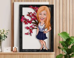 BK Gift Kişiye Özel Anneler Günü Karikatürlü 3D Ahşap Tablo, Anneye Hediye, Anneler Günü Hediyesi-7