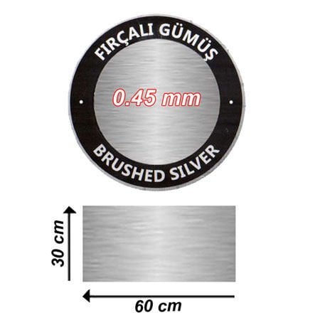 Sublimasyon Fırçalı Gümüş Metal 30x60 cm - 0,45 mm