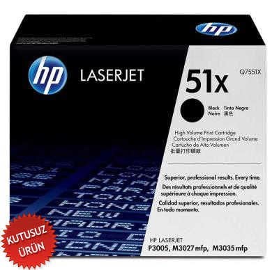 HP Q7551X (51X) Siyah Orjinal Toner - LaserJet 3005 (U) (T96)