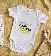 BK Kids Takun Bağa Kukari Tasarımlı Beyaz Bebek Body Zıbın-1